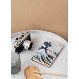 ERIK Cuaderno de Viaje La Gran Ola de Kanagawa Hokusai, Tapa Blanda de Cuero Sintético 19,5x11,5cm