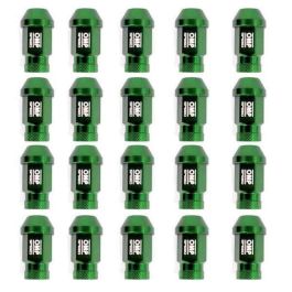 Set Tuercas OMP 7075 40 mm M12 x 1,25 20 uds Verde