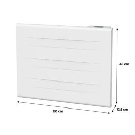 Oceanic OCEAISHDC1000W Radiador eléctrico fijo de inercia seca, doble núcleo, 1000 W, blanco mate, NF
