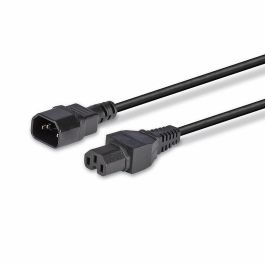 Lindy Cable de Alimentación IEC C14 a IEC C15 2m, H05-VVF 3G 1.00mm², Negro, Alta Temperatura, 10 Años