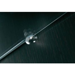 Italiana Ferramenta Soporte para Estante de Cristal Pivote 5 Níquel con Goma Transparente