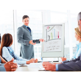 Q-connect Pizarra Blanca Magnética Lacada con Trípode Regulable 90x70x195cm, Superficie para Conferencias 74x100cm