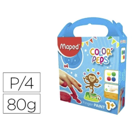 Pintura De Dedos Maped Caja De 4 X 80G (Azul,Amarillo,Rojo,Verde) Precio: 7.49999987. SKU: B1AXZWAJX8