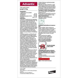 Pipetas antiparasitarias ADVANTIX 6: para perros muy pequeños de 1,5 a 4 kg