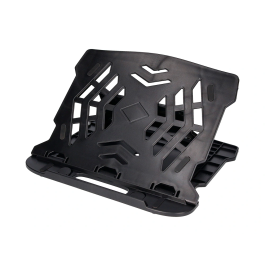 Q-connect Soporte para Portátil Ajustable hasta 17" en 7 Ángulos, Color Negro, 260x280x60 mm