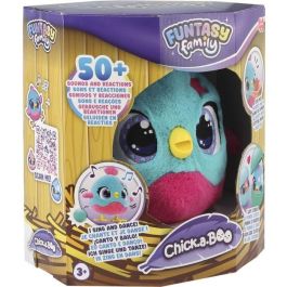 Diset Funtasy Family Chick-A-Boo Peluche Interactivo Mamá Gallina Incuba Huevos, Pollitos, Sonidos. Incluye 2 Huevos y 2 Pollitos. Edad 3+