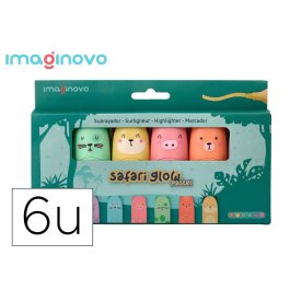 Imaginovo Rotulador Fluorescente Safari Glow Pastel Animales Caja 6 Unidades Surtidas Precio: 5.1546. SKU: B12LZ8W7WZ