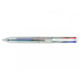 Pilot Bolígrafo Supergrip G - 4 Colores (Negro, Azul, Verde, Rojo) - Cuerpo Transparente - Punta 1 mm - BPKGG-35M-NC