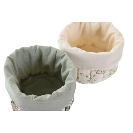DKD Home Decor Cesta Tradicional Verde Beige 16 x 10 x 16 cm 4 Unidades