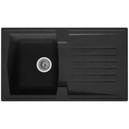 Stradour Fregadero de Cocina Empotrado 1 Bandeja + 1 Escurridor Arena SMC Negro 86 x 50 cm