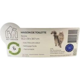 Design Pet Sacha Hoilet House - 56 x 40 x 39 cm - blanco y negro - para gatos Design Pet Sacha Hoilet House - 56 x 40 x 39 cm - blanco y negro - para gatos