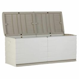 Plastiken Arcón de Almacenamiento 450L Beige con Ruedas y Cerradura para Interior/Exterior