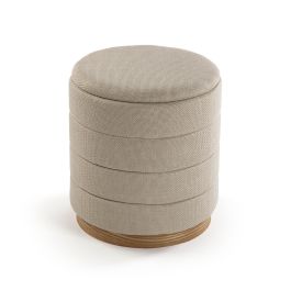 Puff Con Almacenamiento Beige Versa 44X40CM Puff Con Almacenamiento Beige Versa 44X40CM
