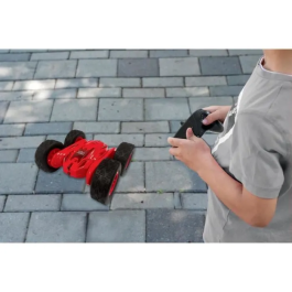 Lexibook Coche de control remoto Tumbling Crosslander Recargable Rotación 360° Conducción 2 Ruedas Luces