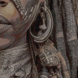 Cuadro Africana Tejido Decoración 133 X 180 cm