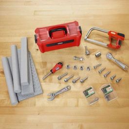 LITTLE TIKES Kit Creative Construction - 7 Herramientas realistas, Caja y Accesorios de espuma para niños, Motricidad Fina