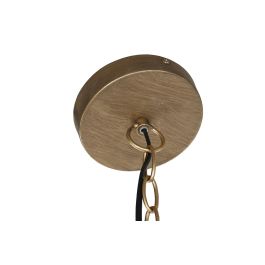 DKD Home Decor Lámpara Techo Balines Natural Yute Metal Flecos 50.5 x 148 x 50.5 cm