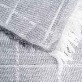 Colcha Cuadros Gris Perla Algodón 200 X 260 cm