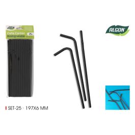 Set de 25 pajitas de cartón flexible negras 6 mm Algon (24 Cajas) Precio: 14.49999991. SKU: B18JDDJ47C