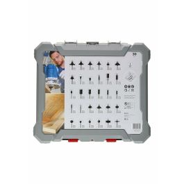 Bosch Professional 2607017474 Fresas Mixtas 6 mm Juego de 30 piezas para Router y Fresadora de Mano