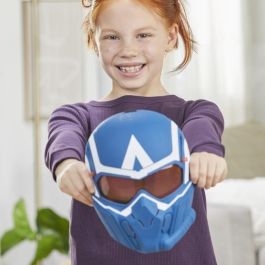 Hasbro F9303 Máscara Visión Vuelo Capitán América Marvel Avengers, lentes abatibles, correa ajustable, disfraz niños +5 años