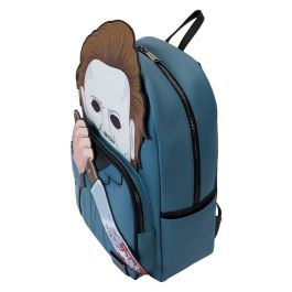 Loungefly Mochila Michael Myers Halloween de piel vegana con tirantes ajustables y detalles bordados 45cm