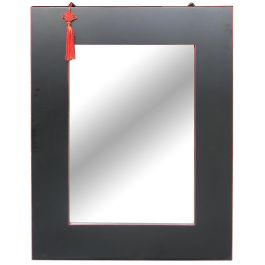 Espejo de pared DKD Home Decor Negro Rojo Oriental 70 x 2 x 90 cm