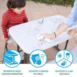 Mesa picnic infantil color crema lifetime 82,5x90x53,5 cm Mesa picnic infantil color crema lifetime 82,5x90x53,5 cm