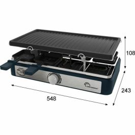 Little Balance LIT3760240787501 Parrilla Raclette Rectangular Maxi Grill & Cheese 1400 W 8 Personas