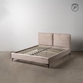 Cama Beige Tejido Dormitorio 163 X 215 X 93 cm Precio: 550.0055. SKU: B15WTVMBT7