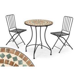 Mesa con 2 sillas Ibergarden Mosaico-Forja Marrón Negro Precio: 169.78999994. SKU: B1A9SK7F82