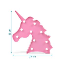 Unicornio 27*26*3 cm Led Rosa