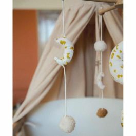 Domiva DOM1735265115370 Móvil Musical Luna para Bebé Natural 60x40 cm