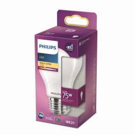 Philips Bombilla Standard LED E27 8,5W 1055 lm 2700K Luz Cálida Ø6 x 10,4 cm Precio: 5.79000004. SKU: S7907765