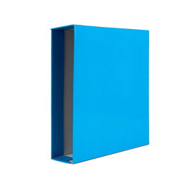 Liderpapel Documenta Caja Archivador de Palanca Cartón DIN A4, Lomo 75 mm, Celeste