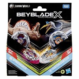 Hasbro HASG1899ES0 Beyblade X Jurassic World Spinosaurus vs Quetzalcoatlus Multipack, Juguete para Niños de 8 Años en Adelante