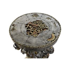 DKD Home Decor Mesita Auxiliar Steampunk Gris Multicolor 36 x 51 x 33 cm