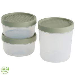 Day Juego de 3 Herméticos Redondos de Plástico para Alimentos, Colores Arena Natural, Verde Musgo y Amarillo Arena, 2x0.5L + 1x1L, Aptos Microondas y Lavavajillas Precio: 5.79000004. SKU: B16TNHYE34