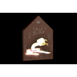 DKD Home Decor Decoración Luminosa Infantil Ballet Azul Rosa 25x17x3.5 cm Artesanal a Pilas (4 Unidades)