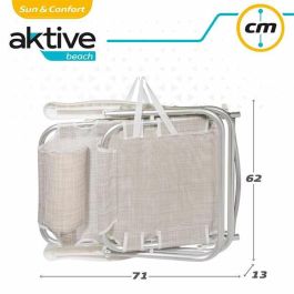 Silla playa aluminio plegable 5 posiciones 48x46x84 cm con cojin mas asa. Silla playa aluminio plegable 5 posiciones 48x46x84 cm con cojin mas asa.