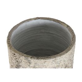 DKD Home Decor Indo 1c25 Jarrón de Suelo Decorativo de Terracota Gris, Colección Item Home, Hecho a Mano, 50x120x50 cm