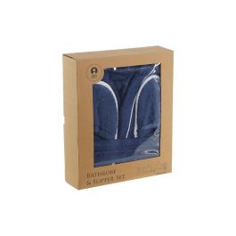 Albornoz Basicos DKD Home Decor Azul 1.00 cm x 123.00 cm x 68.00 cm cm Set de 2