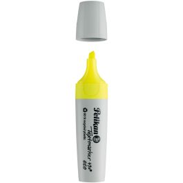 Pelikan 490 eco Marcador Textmarker Amarillo Neón, Punta Cincel, 1-5mm, Plástico Reciclado, 1 Unidad en Blister