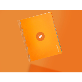 Antartik Cuaderno espiral micro A4 120 hojas 90 gr tapa forrada color mostaza