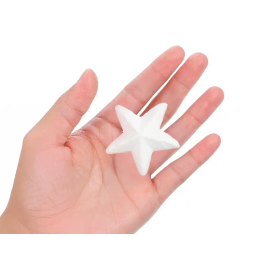Liderpapel Figura Estrella Manualidades Espuma Blanca 4 cm Bolsa 6 Unidades