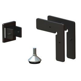 HERRAJES FAB.NACIONAL Kit Herrajes KUADRO: Soportes, Escuadras, Pie Nivelador. Para Perfil Autoportante, Zamak/Hierro, Marrón. Precio: 4.49999968. SKU: B1HLEHWLD3