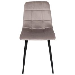 Home Deco Factory Silla Mateo Essentiel Taupé Poliéster Madera Hierro 45x52x88 cm