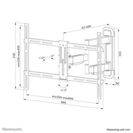 Neomounts Wl40-550Bl16 Full Motion Wall Mount For 40-65" Screens - Black Neomounts Wl40-550Bl16 Full Motion Wall Mount For 40-65" Screens - Black
