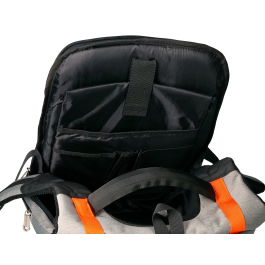 Q-connect Mochila para portátil de 18" negra / gris, poliéster impermeable, 460x170x310 mm