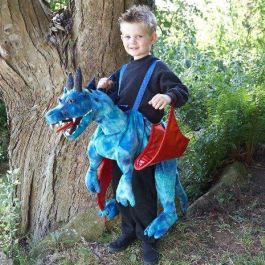 Disfraz niño Dragón azul con tirantes Disfraz niño Dragón azul con tirantes
